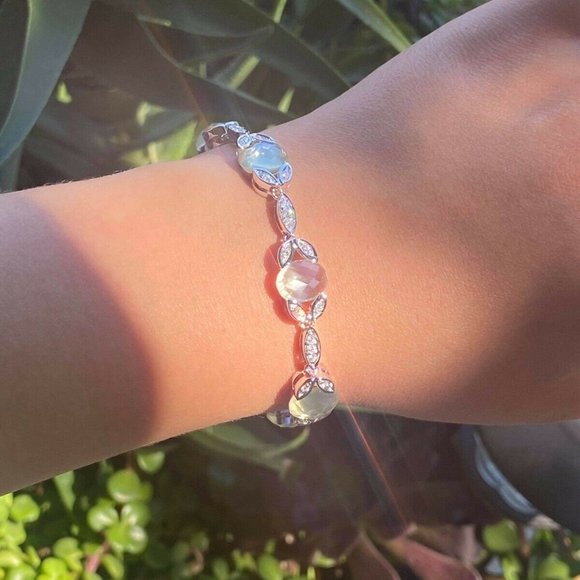 $6995/ NEW / Sonia Bitton / 11.5 CT AAA Moonstone & Diamond Bracelet / 14K - Picture 2 of 6